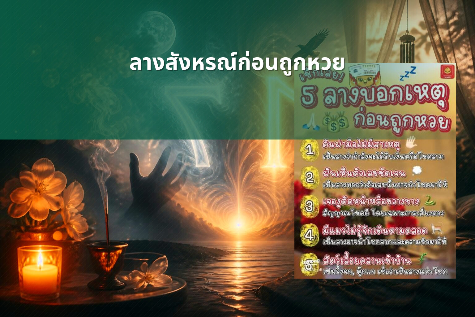 ลางสังหรณ์ก่อนถูกหวย - หวย