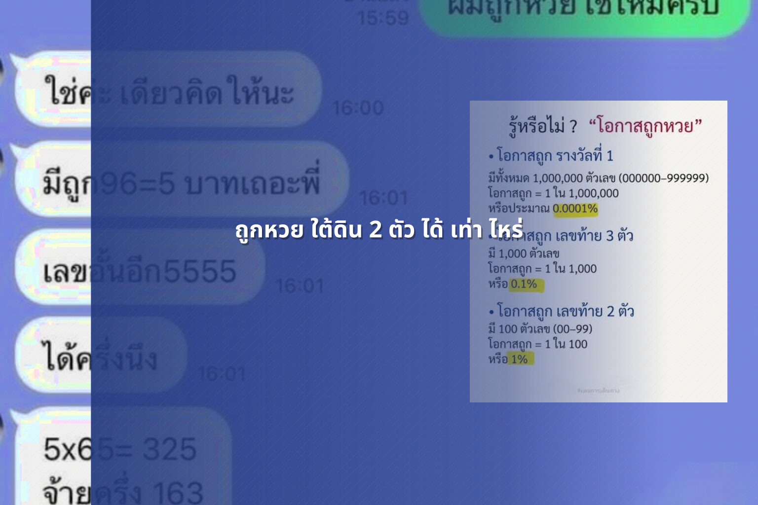 ถูกหวย ใต้ดิน 2 ตัว ได้ เท่า ไหร่ - หวยใต้ดิน