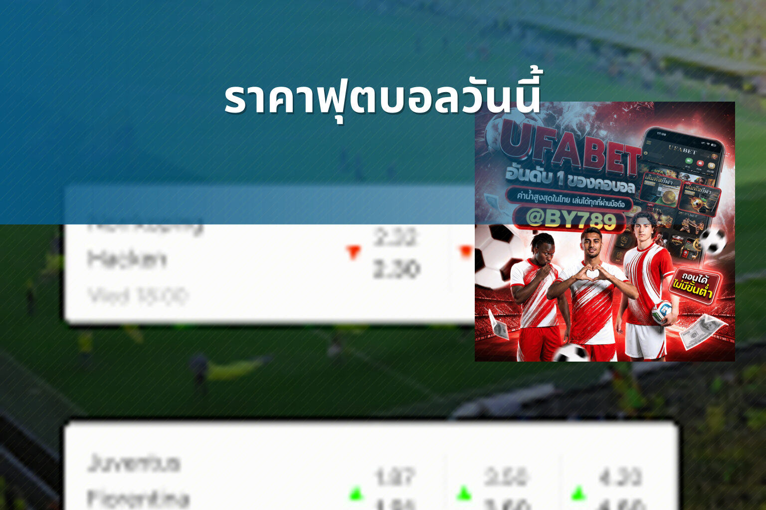 ราคาฟุตบอลวันนี้ - football odds