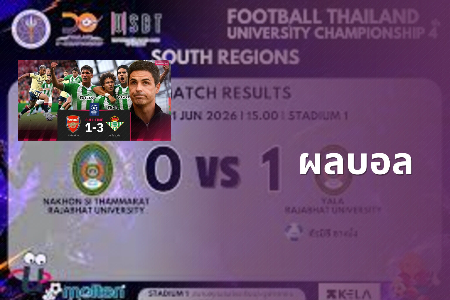 ผลบอล - football match results