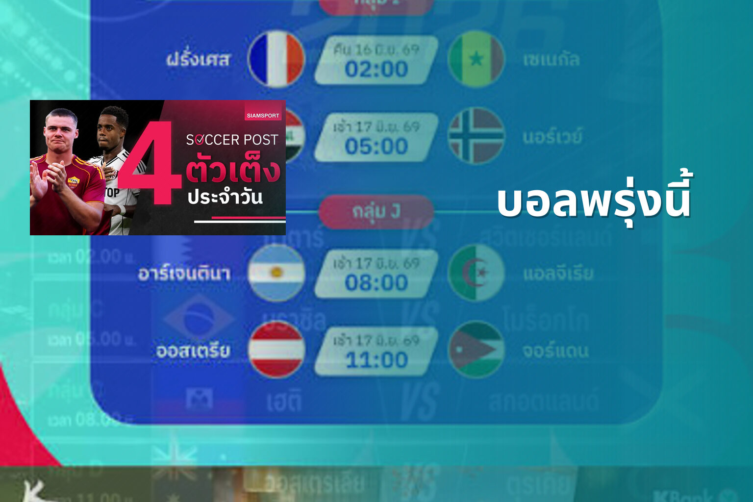 บอลพรุ่งนี้ - sports predictions