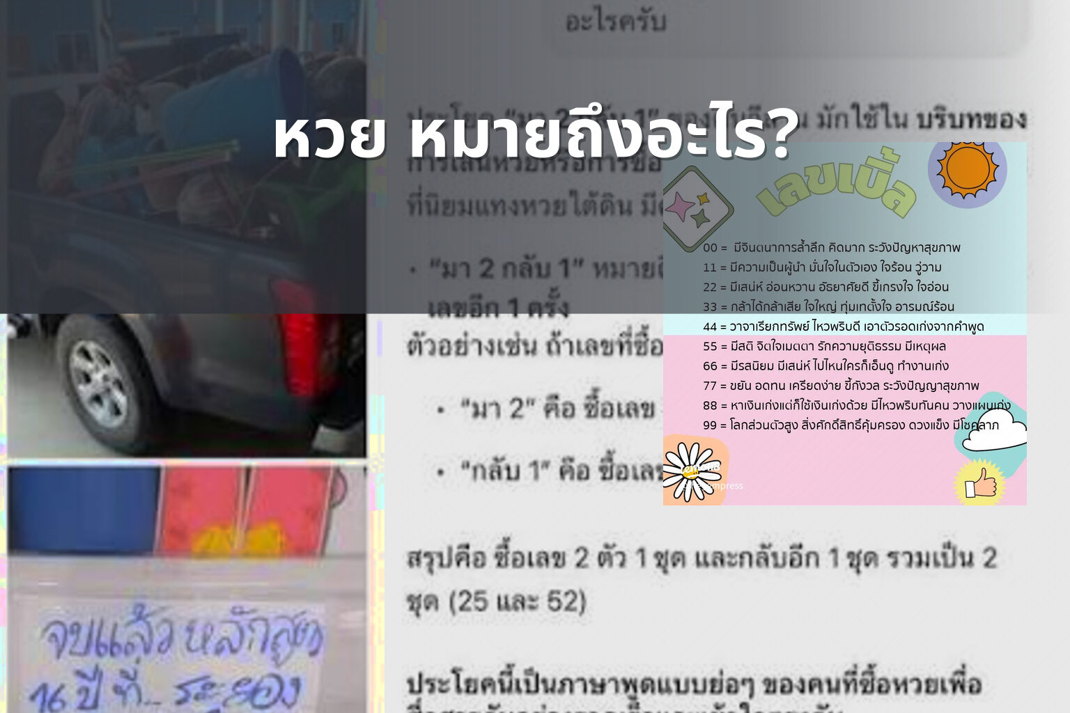 หวย หมายถึงอะไร? - หวย