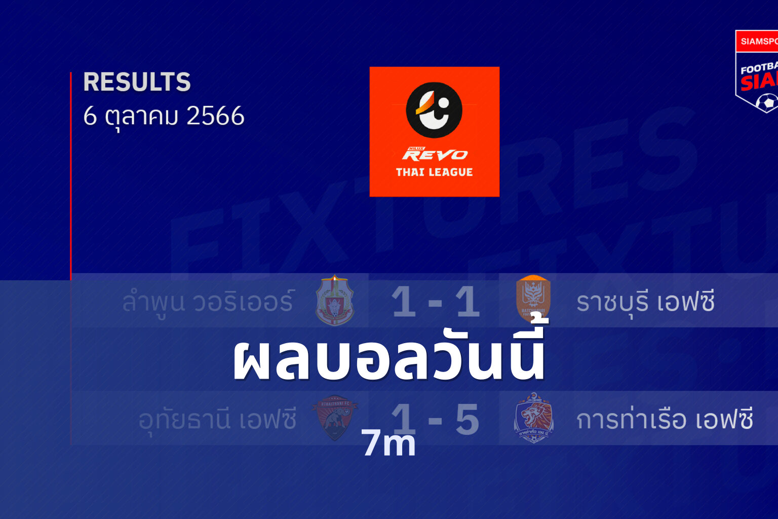 ผลบอลวันนี้ 7m