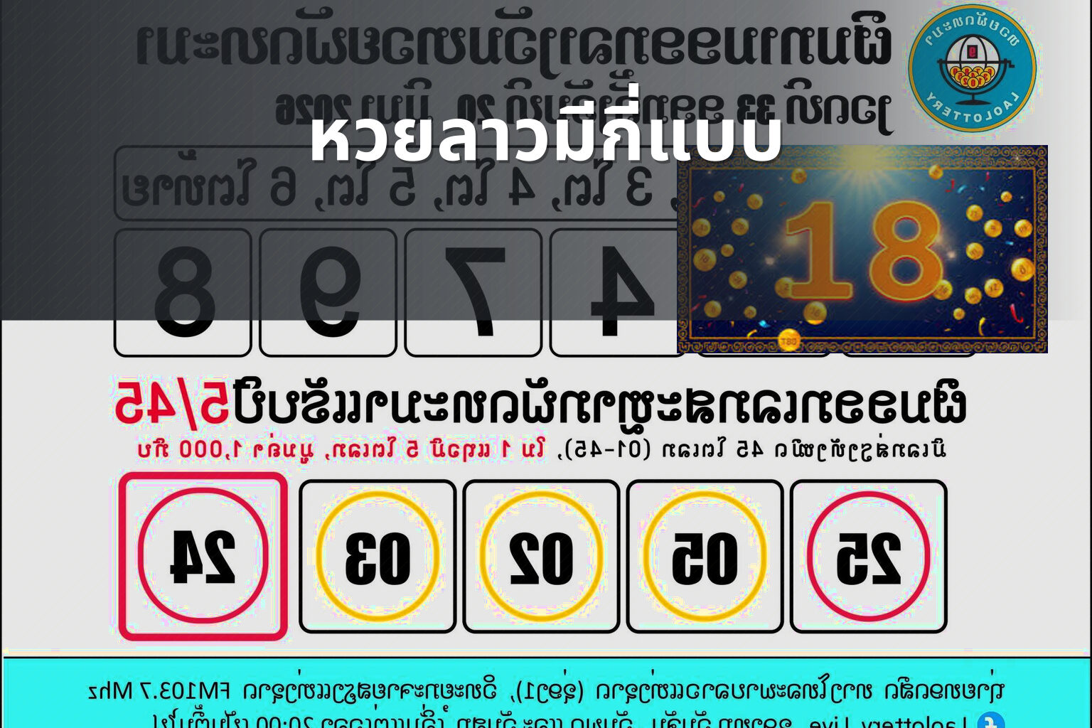หวยลาวมีกี่แบบ - lottery types