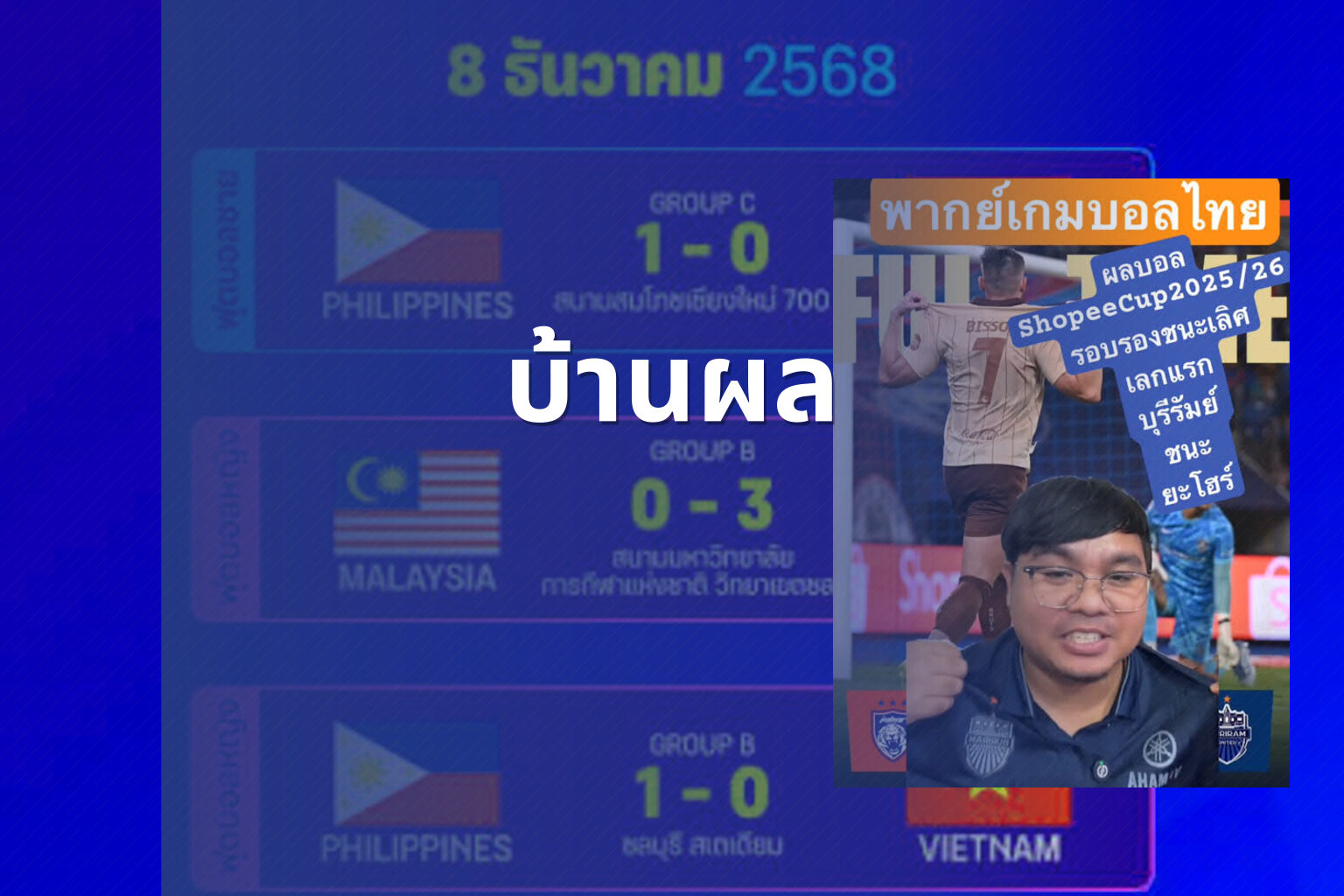 บ้านผล - football results