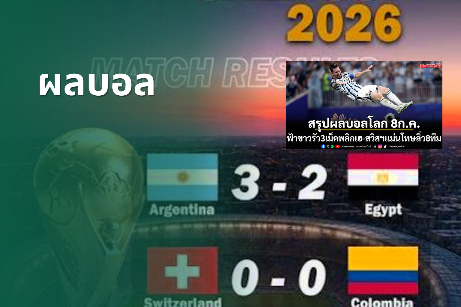 ผลบอล - football match results