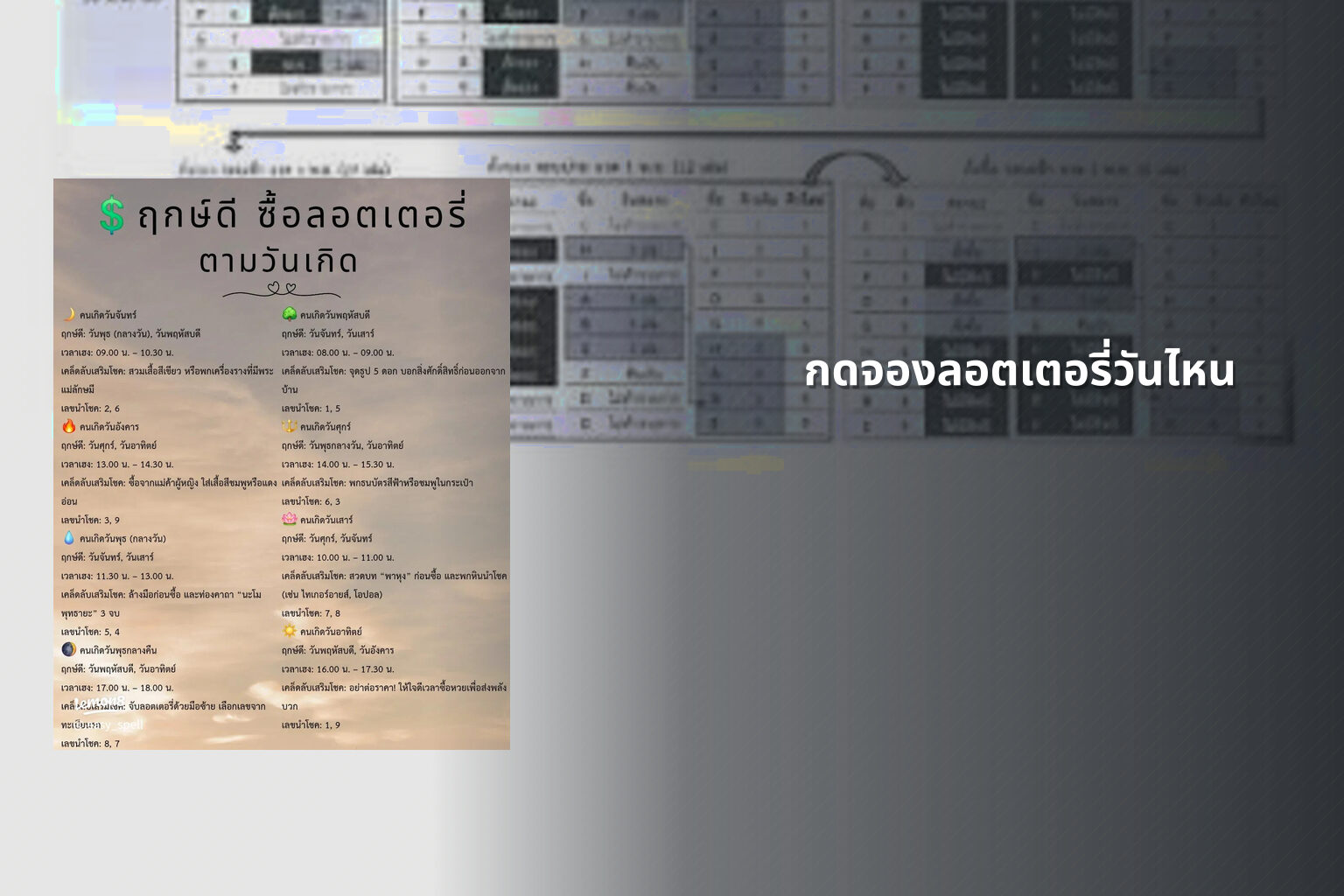 กดจองลอตเตอรี่วันไหน - lottery booking date