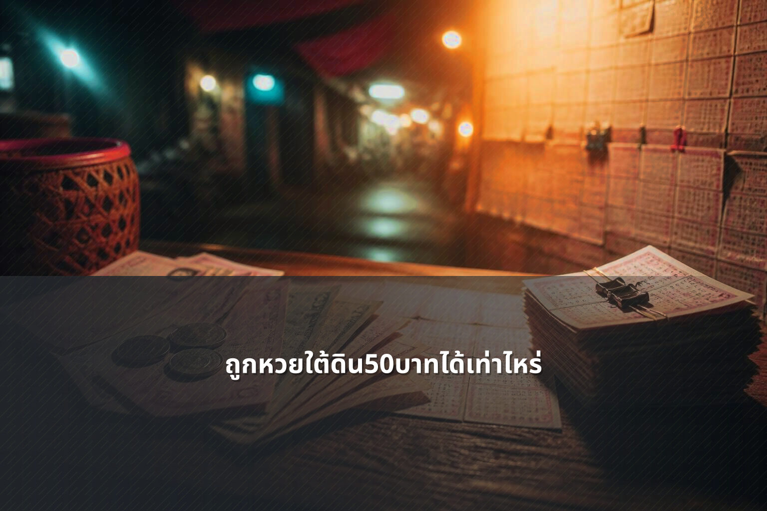 ถูกหวยใต้ดิน50บาทได้เท่าไหร่ - หวยใต้ดิน