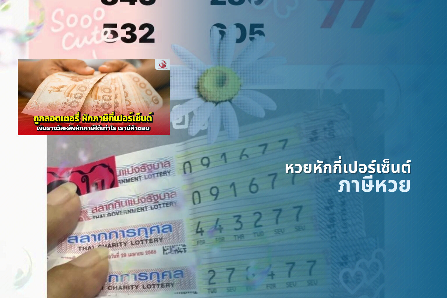 หวยหักกี่เปอร์เซ็นต์ ภาษีหวย