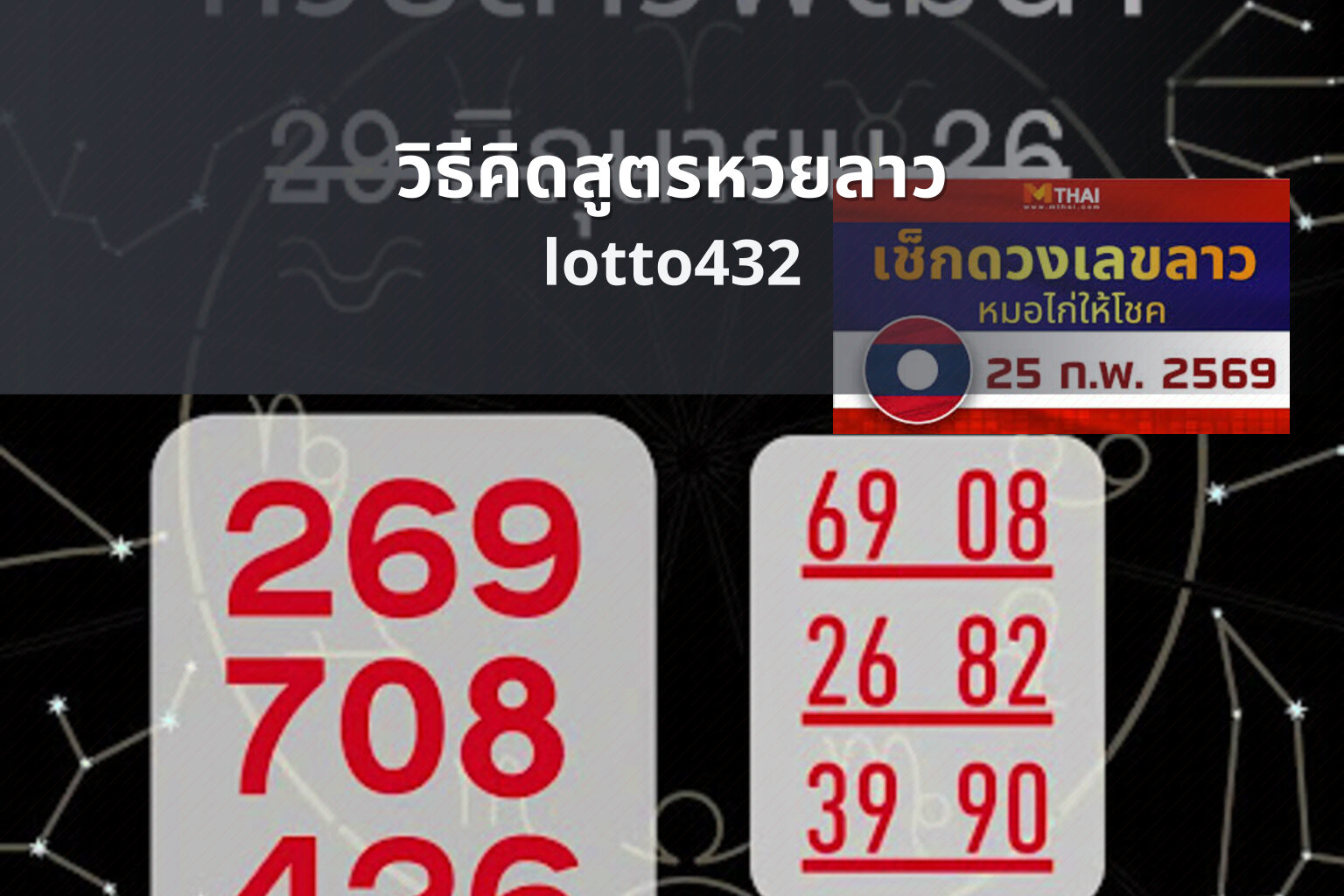 วิธีคิดสูตรหวยลาว lotto432