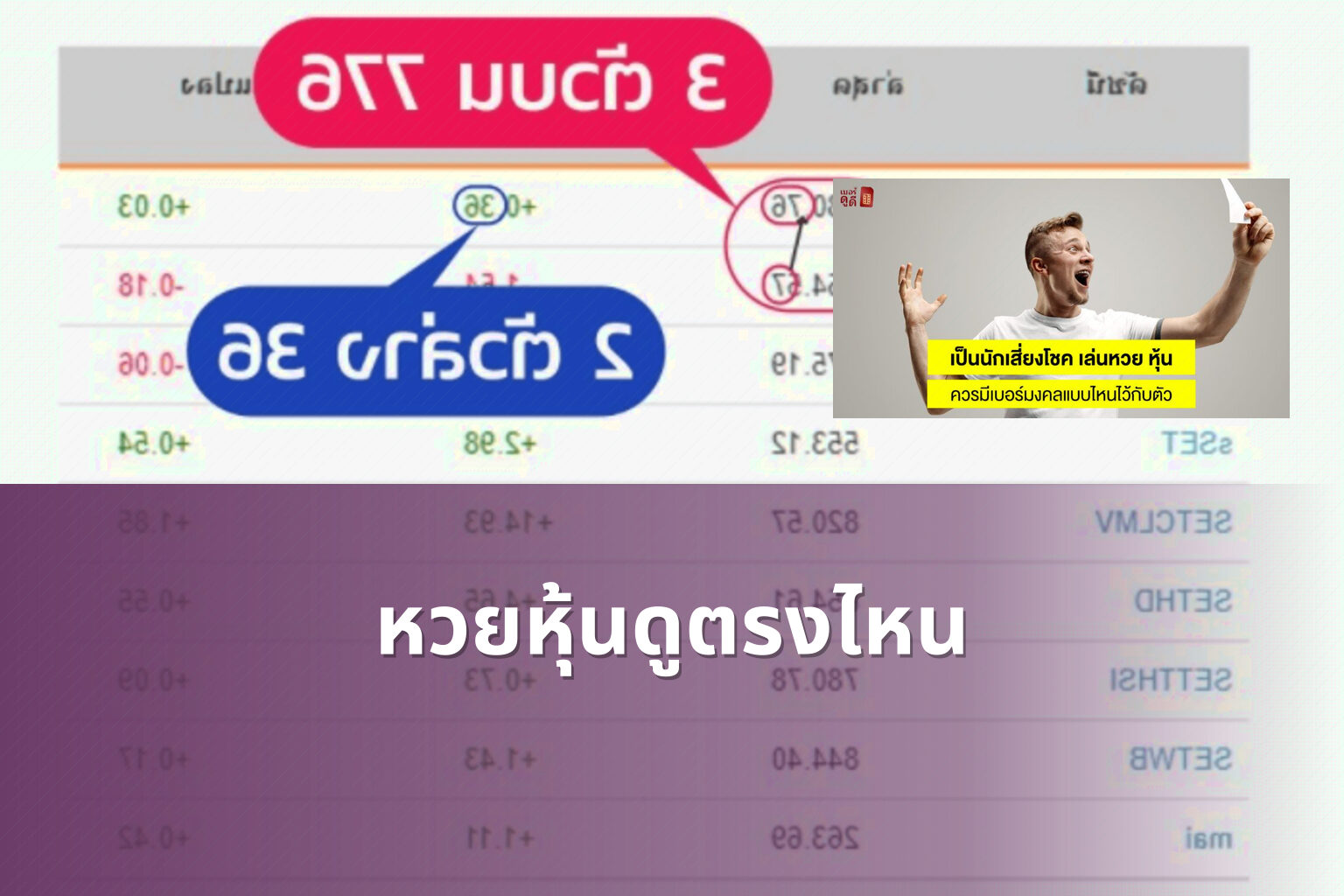 หวยหุ้นดูตรงไหน - หวยหุ้น