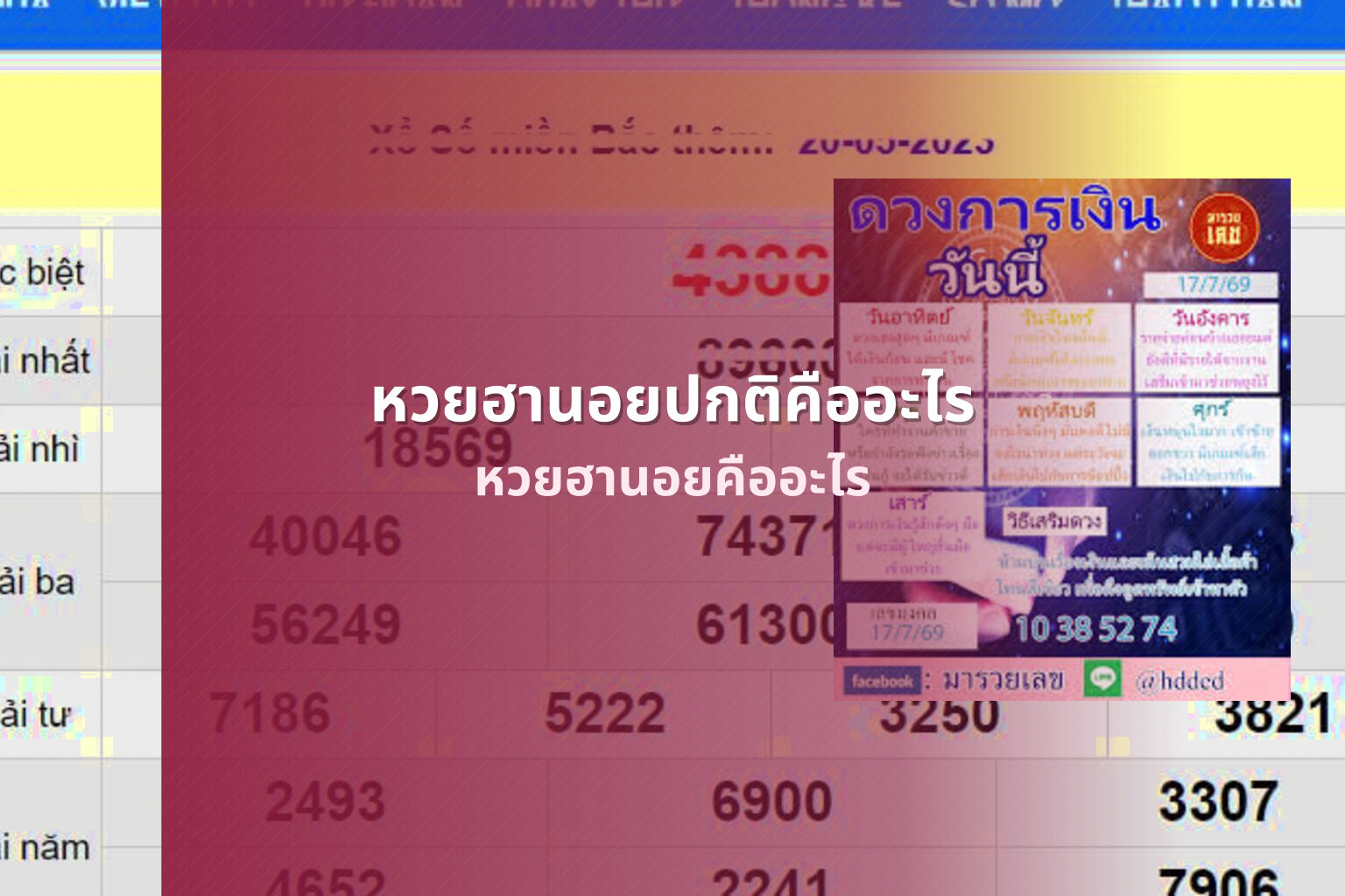 หวยฮานอยปกติคืออะไร หวยฮานอยคืออะไร