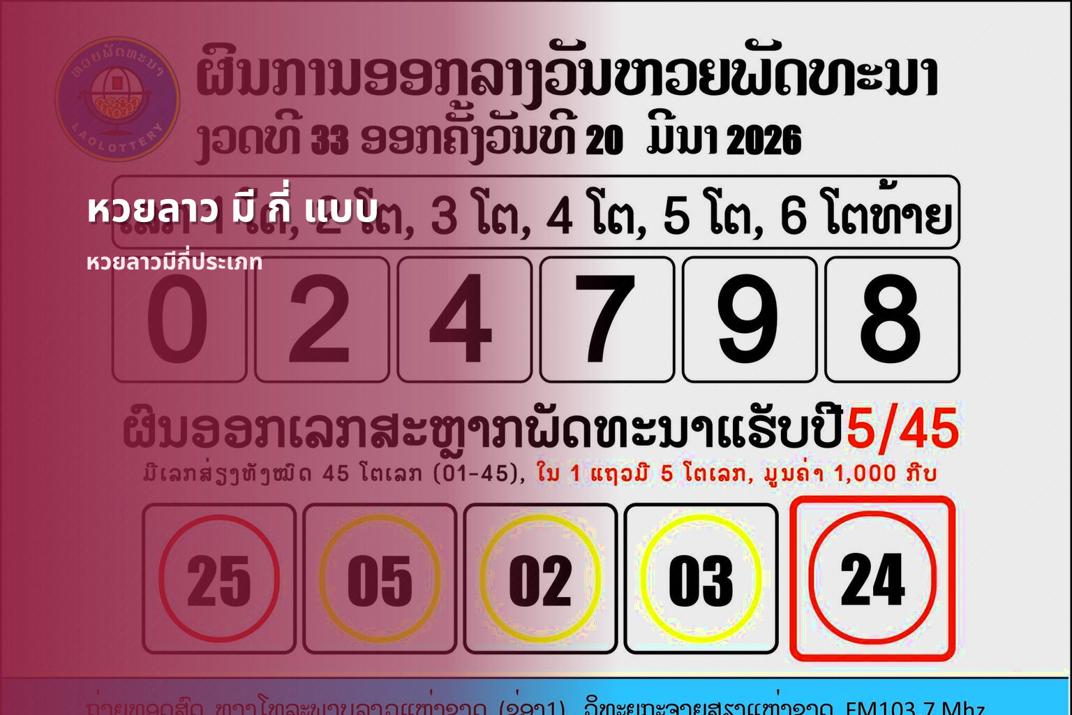 หวยลาว มี กี่ แบบ - หวยลาว