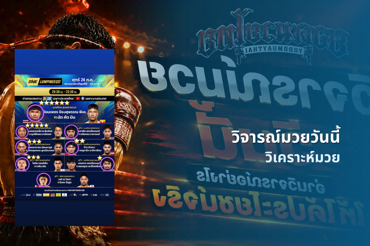 วิจารณ์มวยวันนี้ - boxing analysis