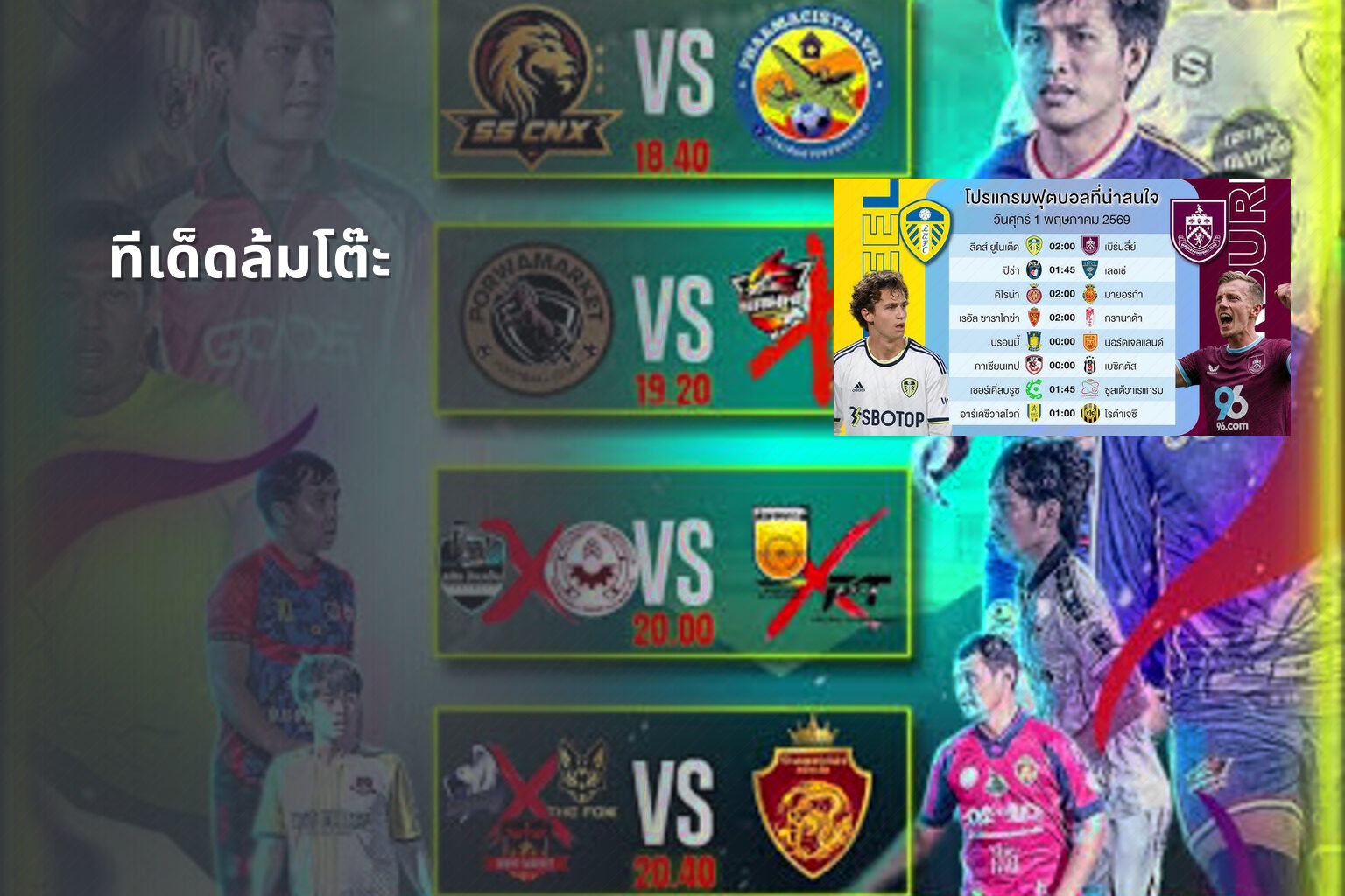 ทีเด็ดล้มโต๊ะ - sports betting tips