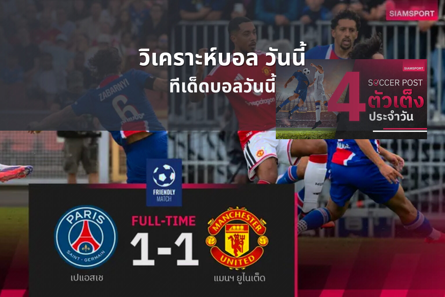 วิเคราะห์บอล วันนี้ - football match analysis