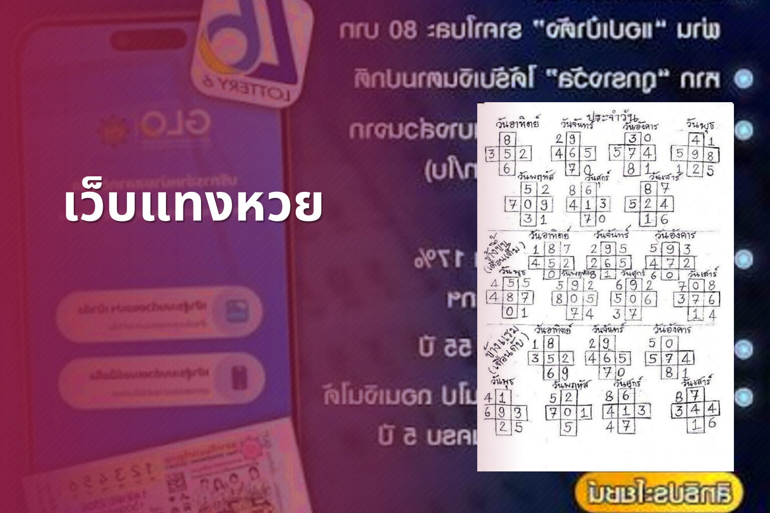 เว็บแทงหวย - lottery services
