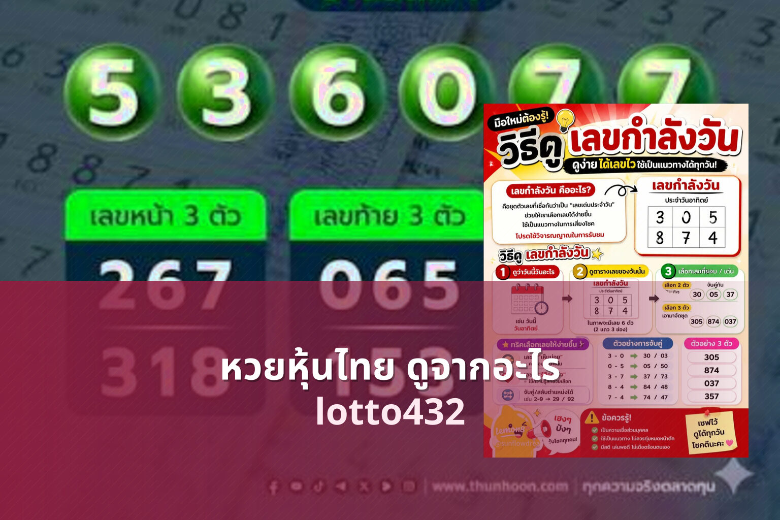 หวยหุ้นไทย ดูจากอะไร - How to view Thai stock lottery