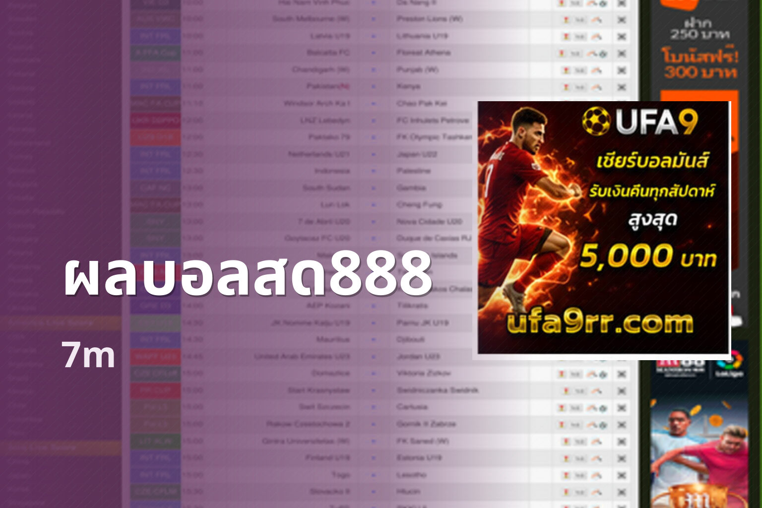 ผลบอลสด888 7m