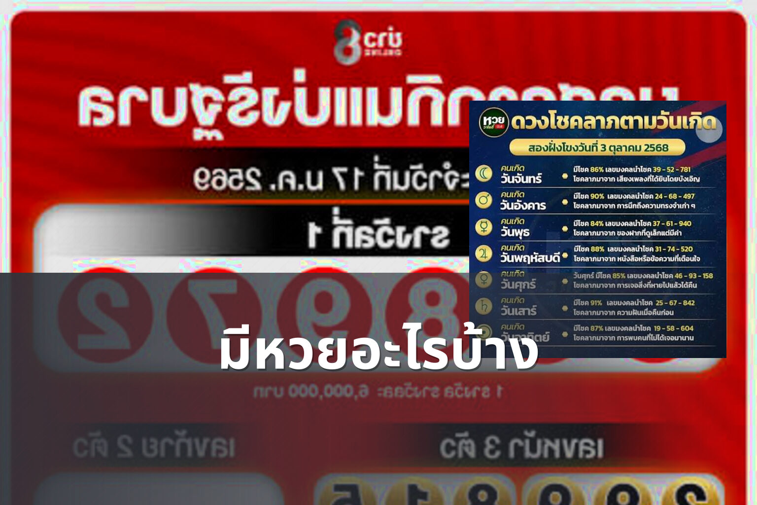 มีหวยอะไรบ้าง - หวย
